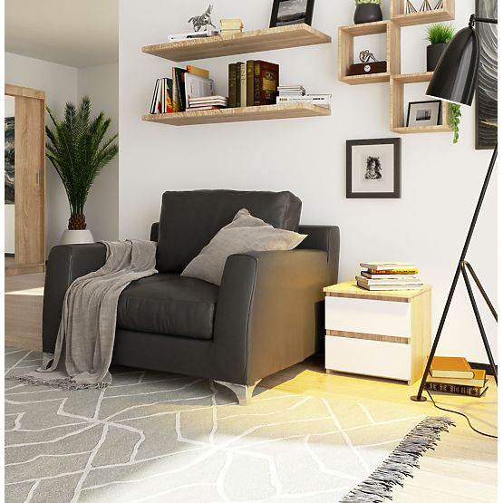 KOMMODE CL2 2SZ CLP PK EICHE SONOMA / WEISS