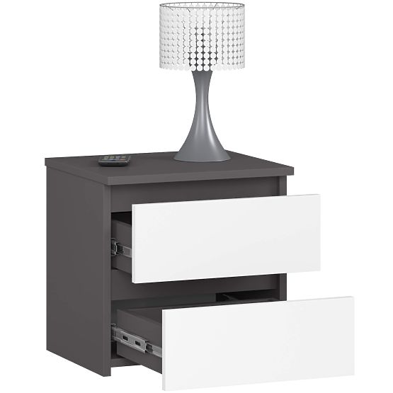 KOMMODE CL2 2SZ CLP PK GRAFIT GRAU / WEISS