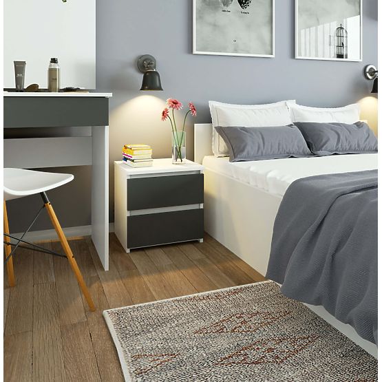 KOMMODE CL2 2SZ CLP WEISS / GRAFITGRAU