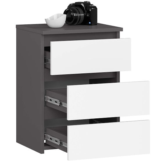 KOMMODE CL3/40 GRAFITGRAU / WEISS