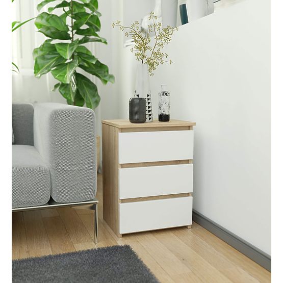 KOMMODE CL3/40 PK EICHE SONOMA / WEISS