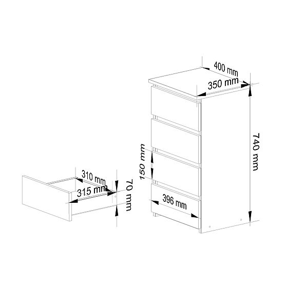 KOMMODE CL4 PK EICHE SONOMA