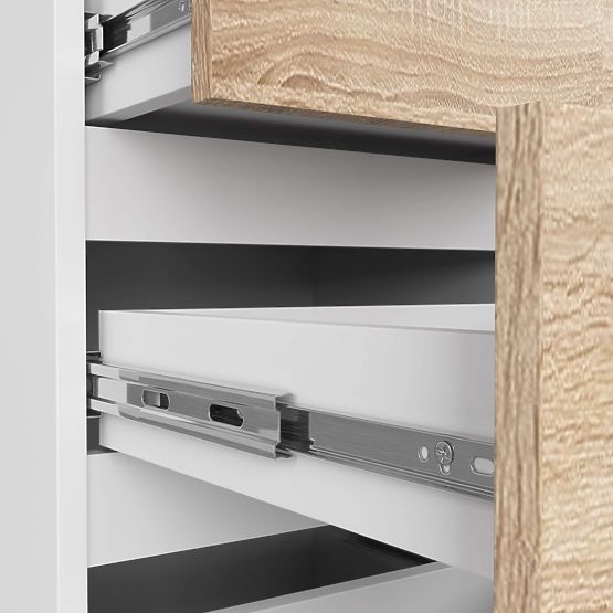 KOMMODE CL4 PK WEISS / EICHE SONOMA