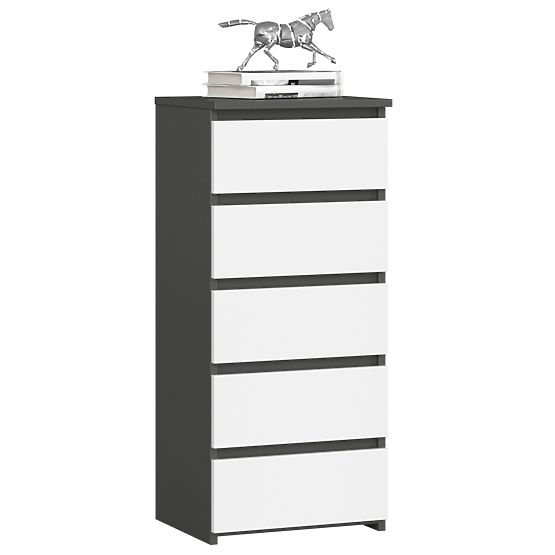 KOMMODE CL5 PK GRAPHIT GRAU / WEISS