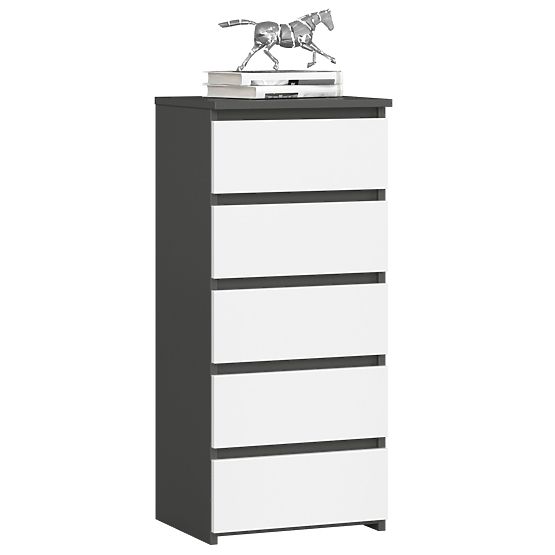KOMMODE CL5 PK GRAPHIT GRAU / WEISS
