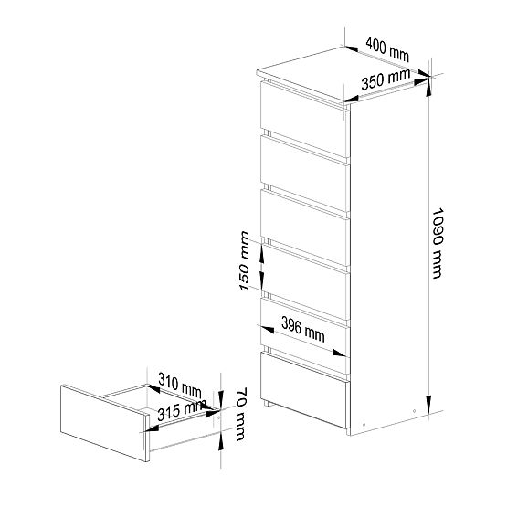 KOMMODE CL6 PK EICHE SONOMA