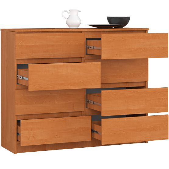 KOMMODE K 120 cm 8 SCHUBLADEN PK ERLE