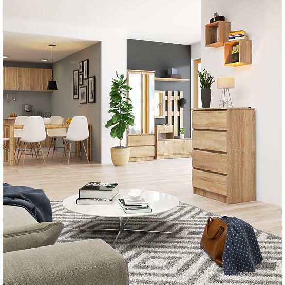 KOMMODE K 60 cm 4 SCHUBLADEN PK EICHE SONOMA