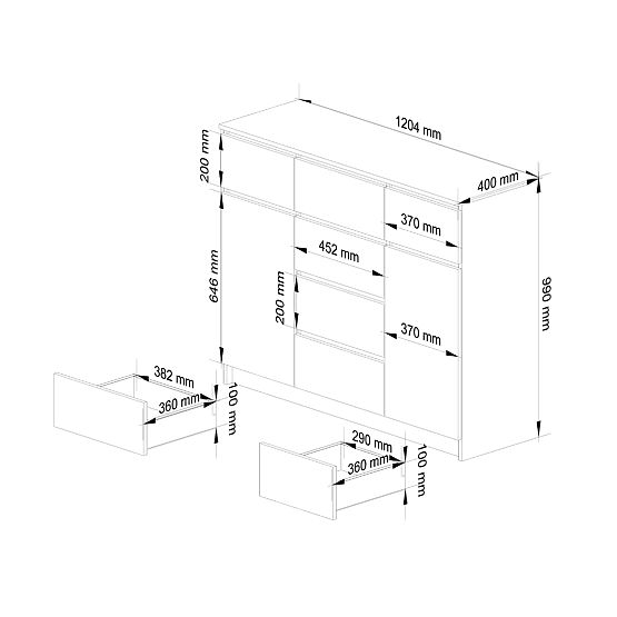KOMMODE K017 CLP PK WEISS