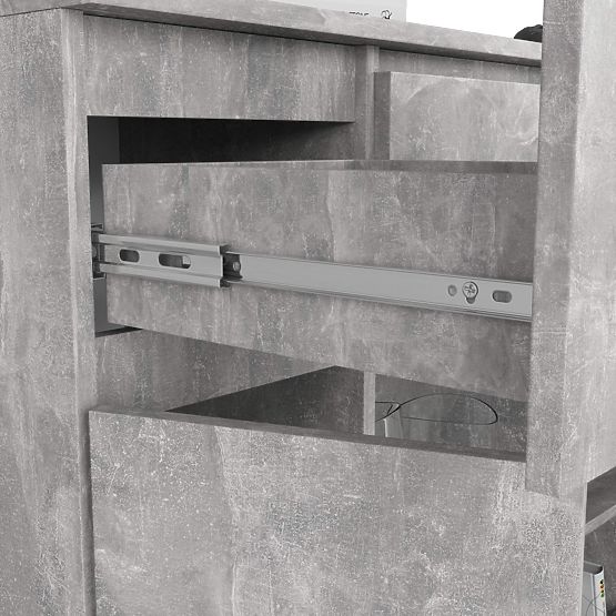 KOMMODE K100 2D 3SZ 1P PK BETON