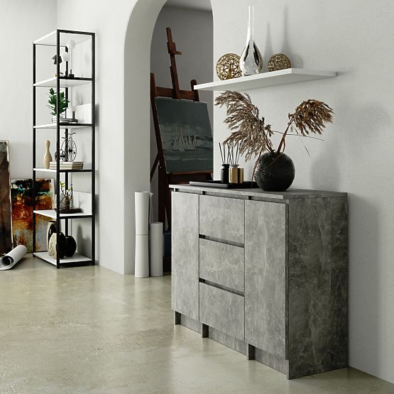 KOMMODE K100 2D 3SZ PK BETON