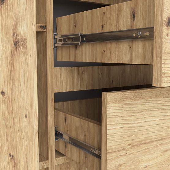 KOMMODE K100 2D 3SZ PK EICHE ARTISAN