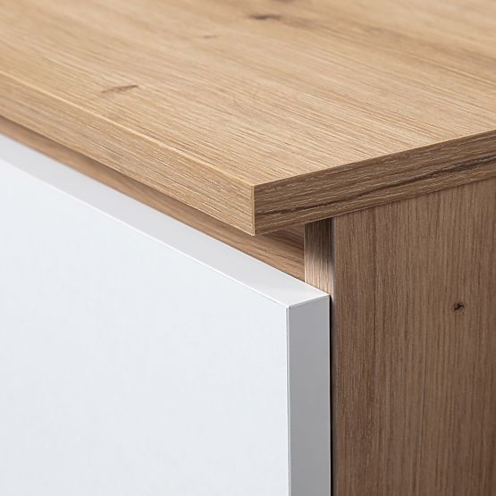 KOMMODE K100 2D 3SZ PK EICHE ARTISAN / WEISS