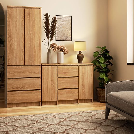 KOMMODE K100 2D 3SZ PK EICHE SONOMA