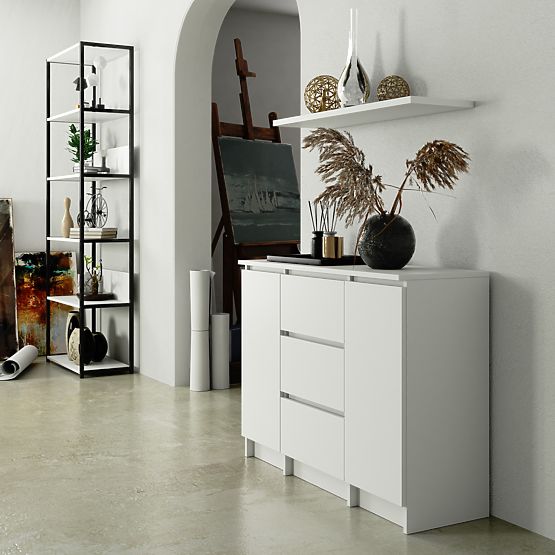 KOMMODE K100 2D 3SZ PK WEISS