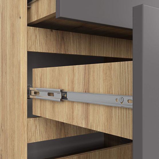 KOMMODE K120 10SZ CLP PK EICHE ARTISAN / GRAU