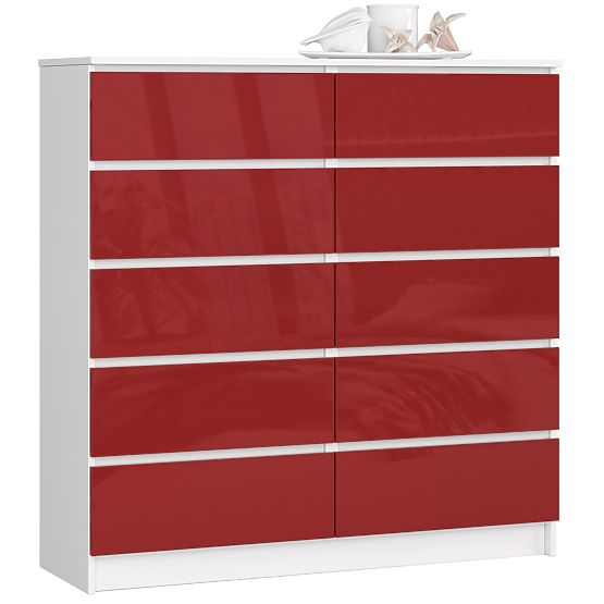 KOMMODE K120 10SZ CLP PK ROTER GLANZ