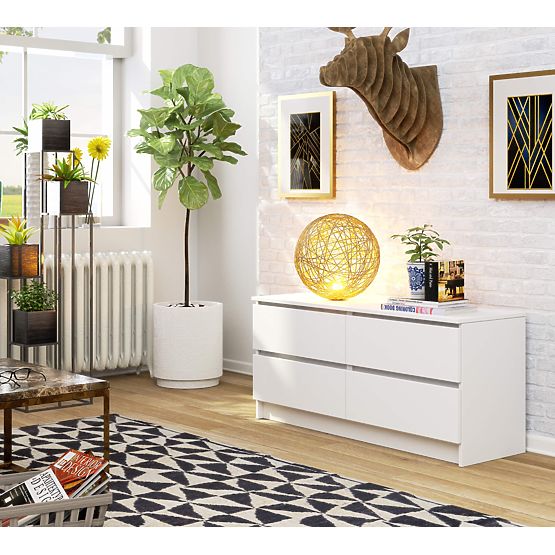 KOMMODE K120 4SZ CLP PK WEISS