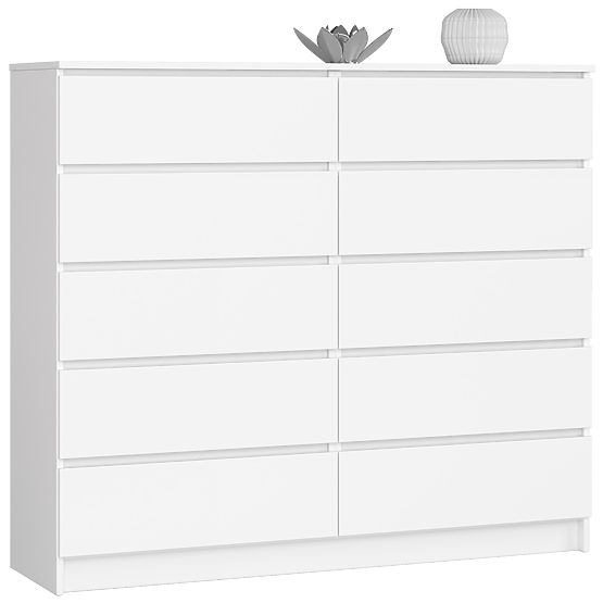 KOMMODE K140 10SZ CLP PK WEISS