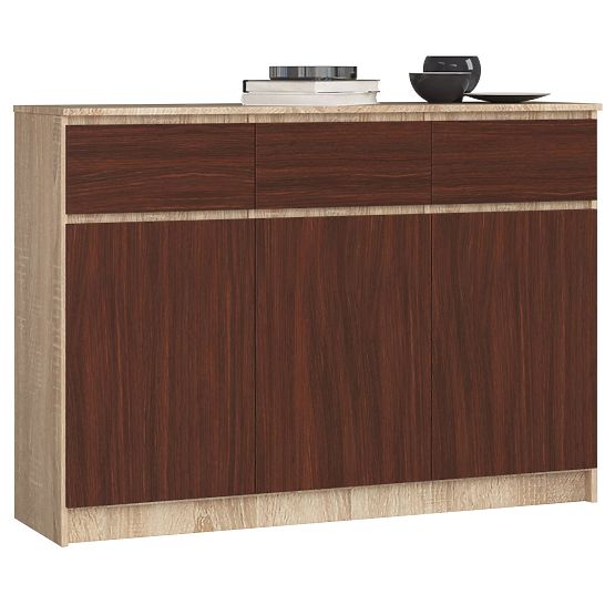 KOMMODE K140 3D 3SZ CLP PK SONOMA / WENGE