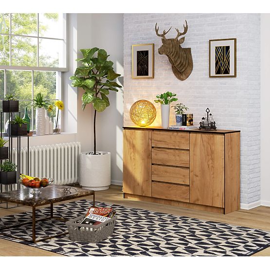 KOMMODE K160 2D 4SZ CLP PK EICHE CRAFT