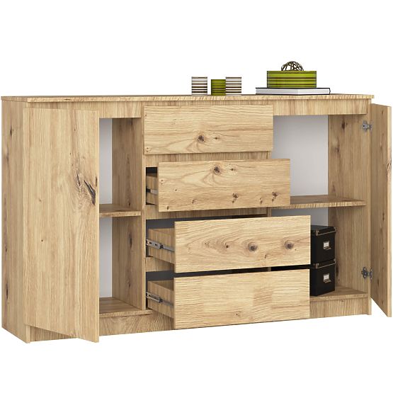 KOMMODE K160 2T 4SZ CLP PK EICHE ARTISAN