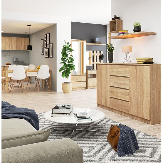 KOMMODE K160 2T 4SZ CLP PK EICHE SONOMA