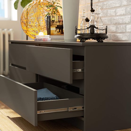 KOMMODE K160 4SZ CLP PK GRAPHIT GRAU