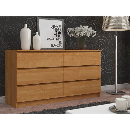 KOMMODE K160 6SZ CLP ERLE