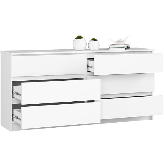 KOMMODE K160 6SZ CLP PK WEISS
