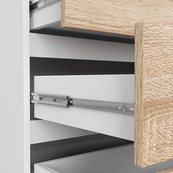 KOMMODE K160 8SZ CLP PK WEISS / EICHE SONOMA