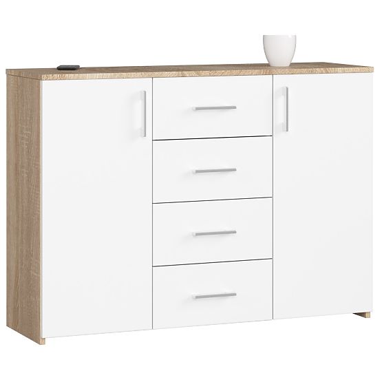 KOMMODE K45 PK EICHE SONOMA / WEISS