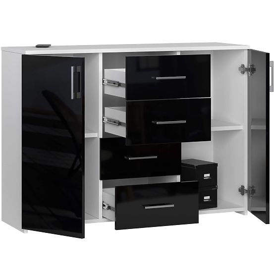 KOMMODE K45 PK SCHWARZ GLANZ