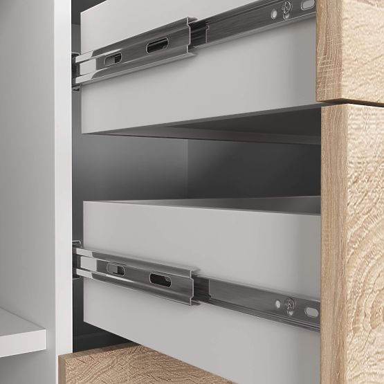 KOMMODE K45 PK WEISS / EICHE SONOMA