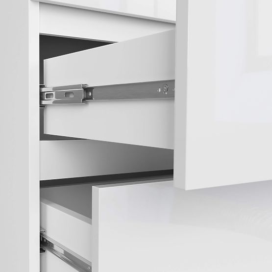 KOMMODE K60 6SZ CLP PK WEISS HOCHGLANZ