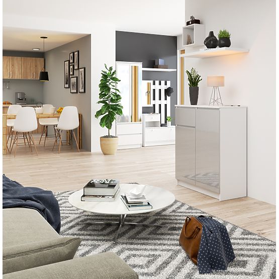 KOMMODE K80 2D 1SZ CLP PK METALLIC GLANZ