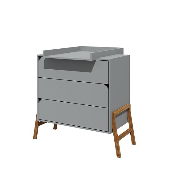 Kommode Lotti Grau - 3 Schubladen