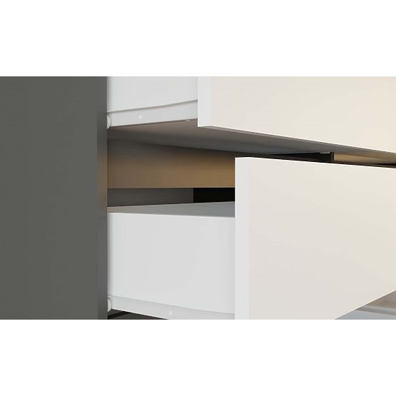 Kommode Malwa 2D3S ANTHRAZIT WEISS