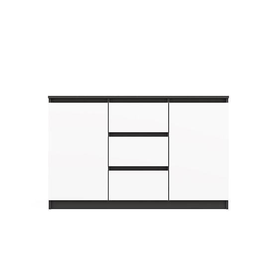 Kommode Malwa 2D3S ANTHRAZIT WEISS