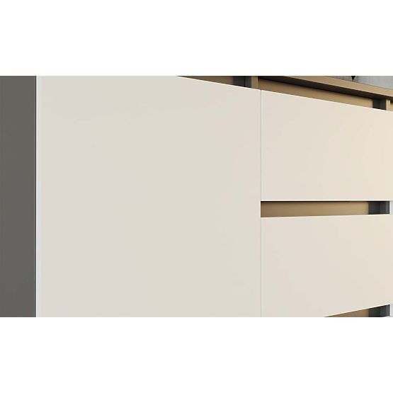 Kommode Malwa 2D3S ANTHRAZIT WEISS