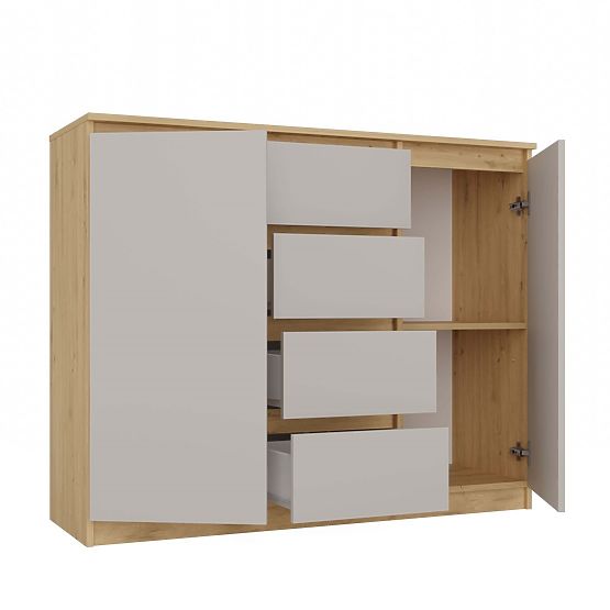 Kommode Malwa 2D4S 120 EICHE ARTISAN KASCHMIR BEIGE