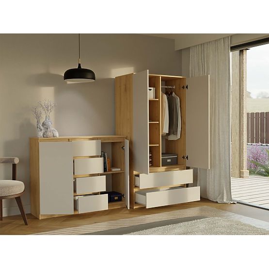 Kommode Malwa 2D4S 120 EICHE ARTISAN KASCHMIR BEIGE