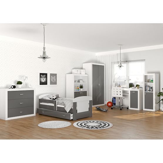 Kommode Philip - weiß-grau