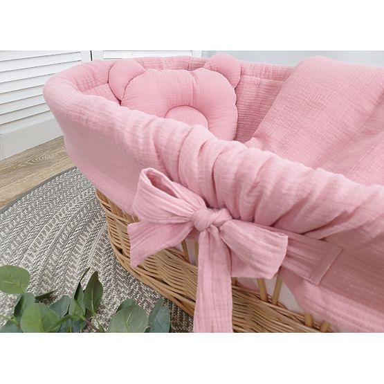 Bettwäsche-Set für Weidenbettchen - Rosa