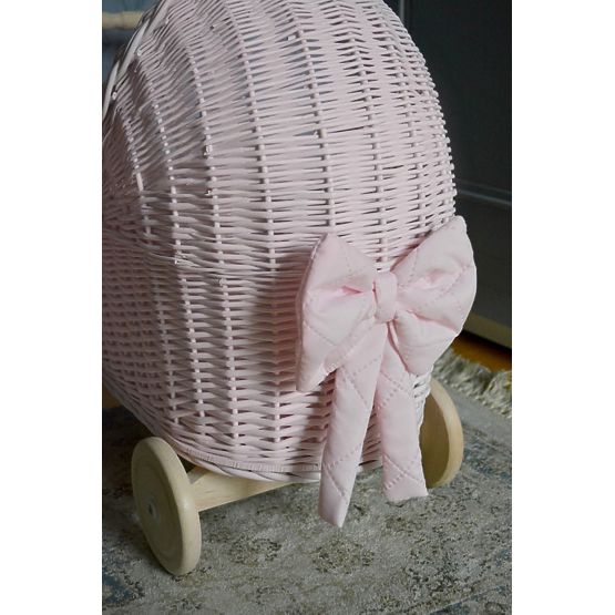 Korbwagen für Puppen – rosa