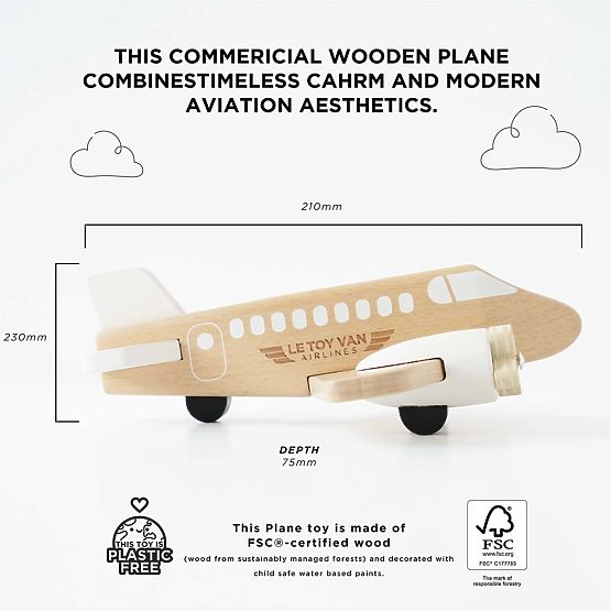 Le Toy Van Holzflugzeug