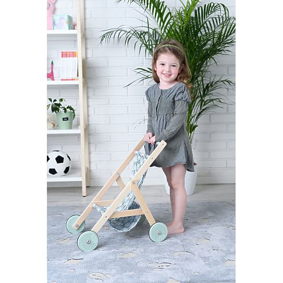 Leichter Holzpuppenwagen