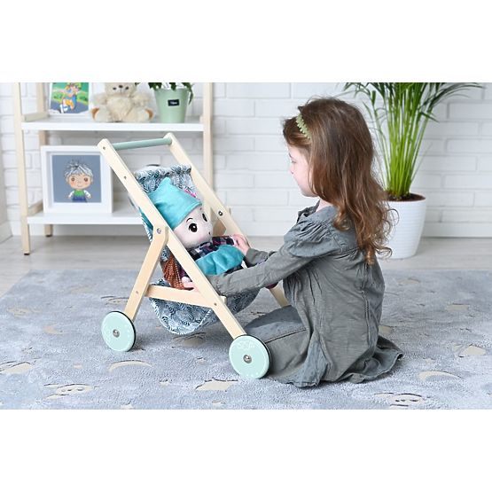 Leichter Holzpuppenwagen