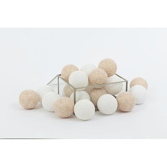 Leuchtende Baumwollkugeln - Gold