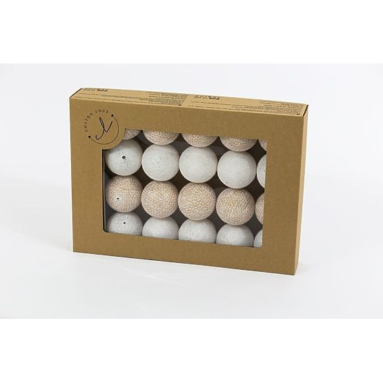 Leuchtende Baumwollkugeln - Gold